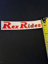 Load image into Gallery viewer, Medium &quot;Rex Rides&quot; - Clear Background